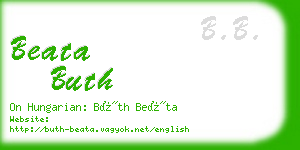 beata buth business card